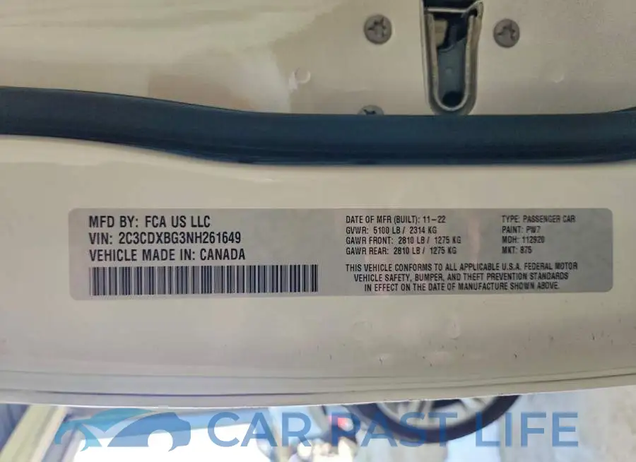 2C3CDXBG3NH261649# 13