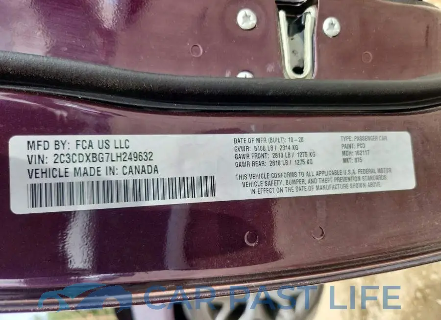 2C3CDXBG7LH249632# 12