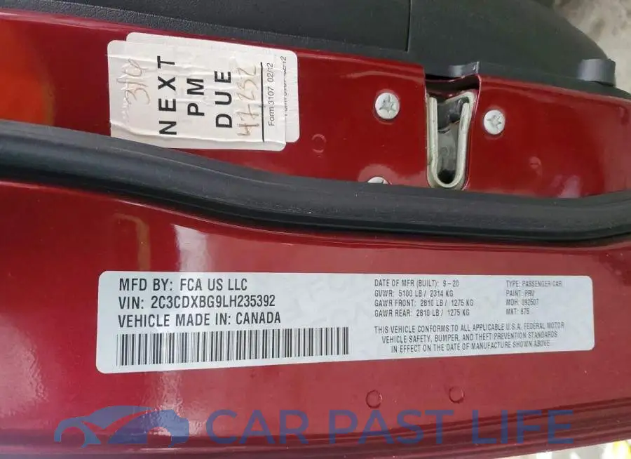 2C3CDXBG9LH235392# 12