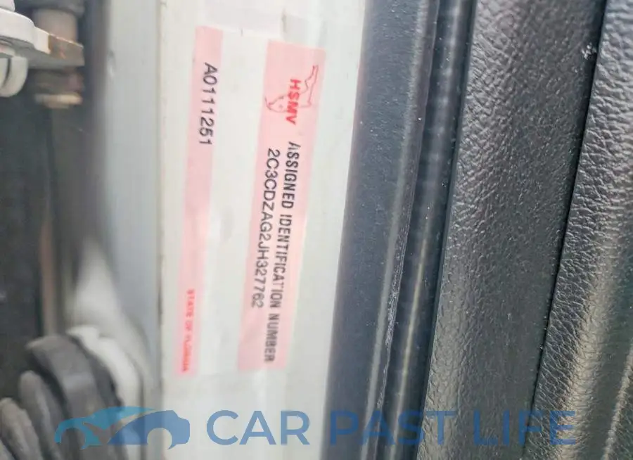 2C3CDZAG2JH327762# 12