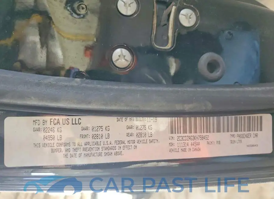 2C3CDZAG3KH758452# 12