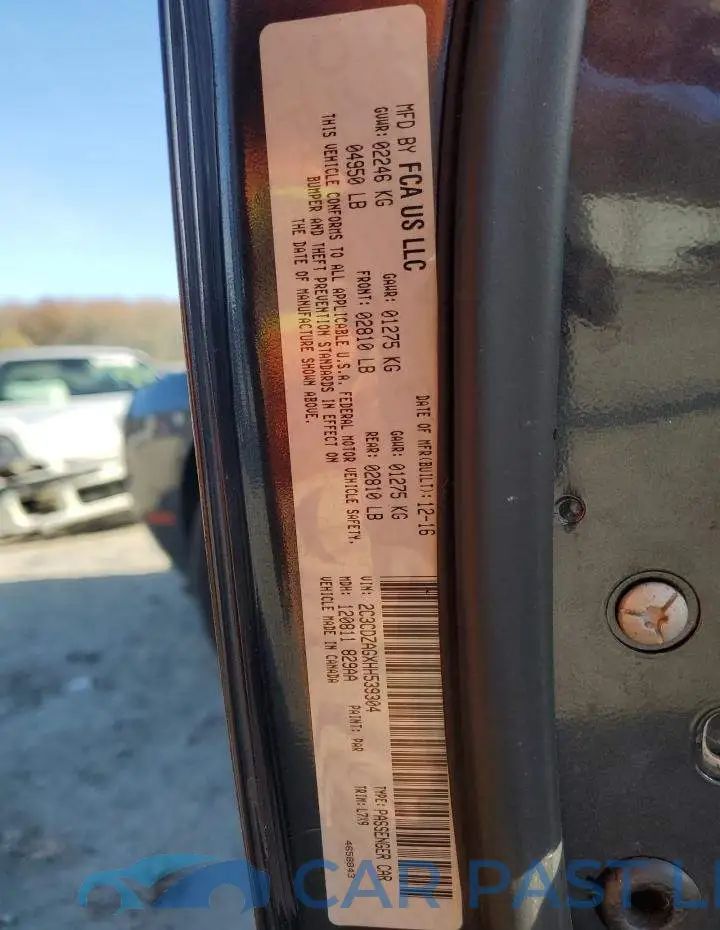 2C3CDZAGXHH539304# 12