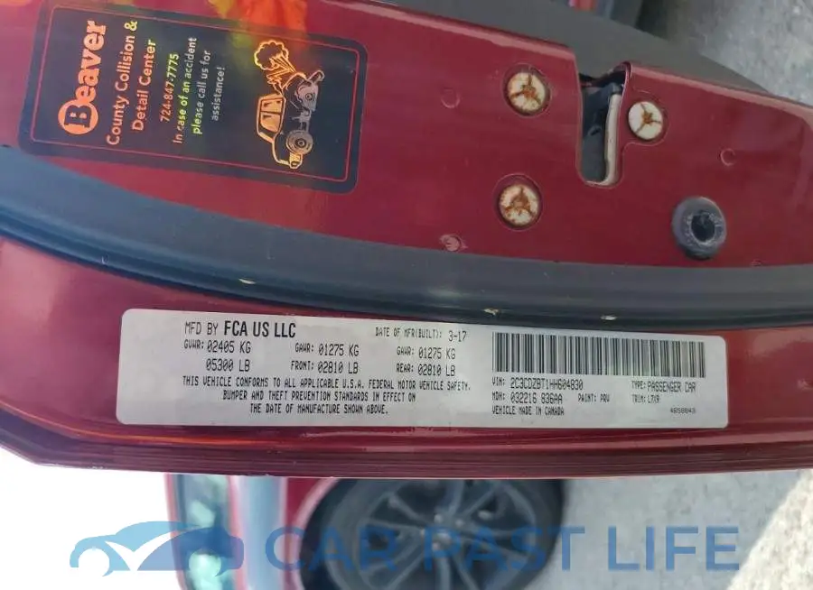 2C3CDZBT1HH604830# 12
