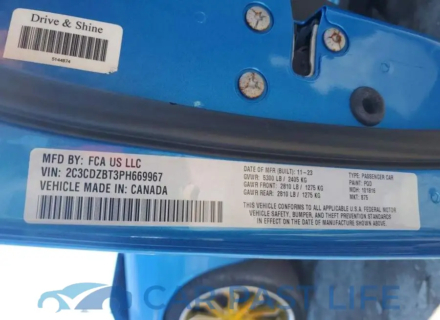 2C3CDZBT3PH669967# 13