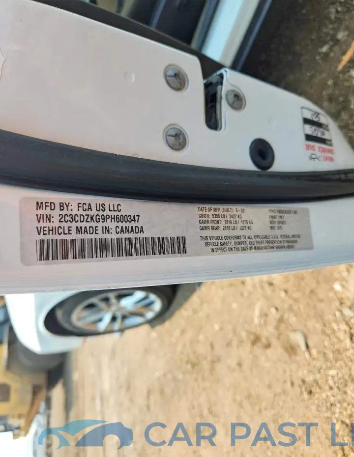 2C3CDZKG9PH600347# 13