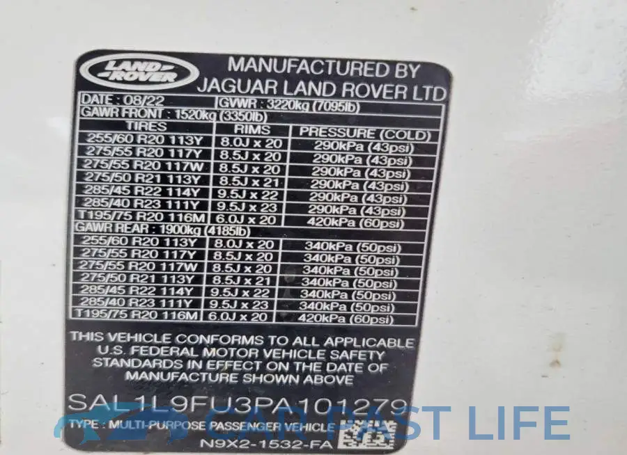 SAL1L9FU3PA101279# 13