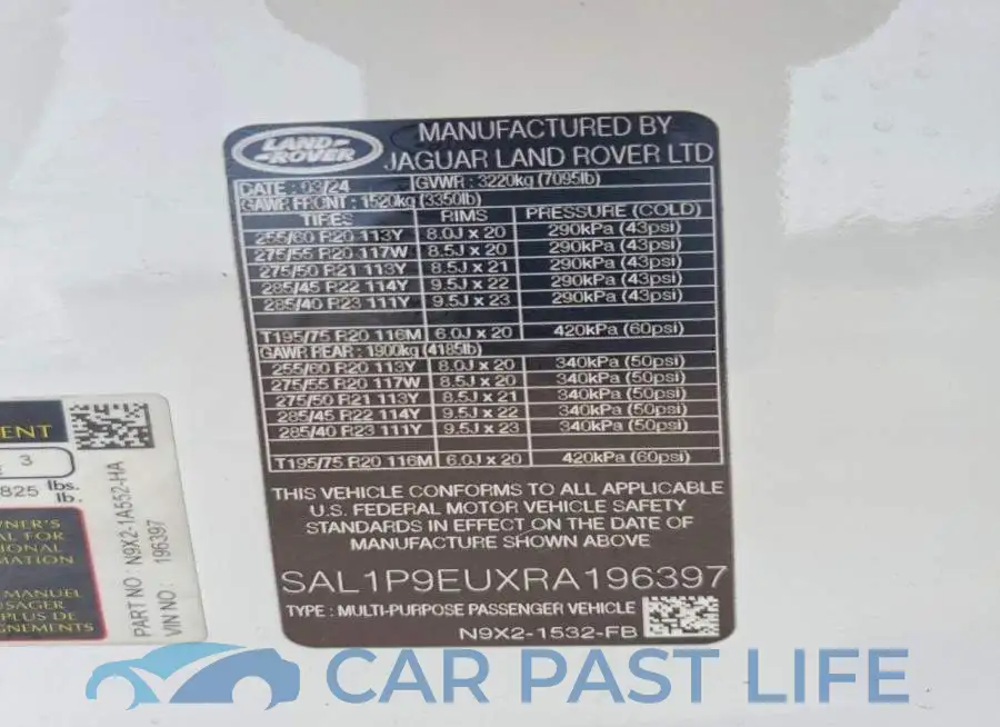 SAL1P9EUXRA196397# 13