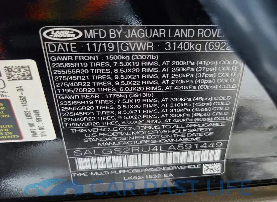 SALGS2RU4LA591449# 12