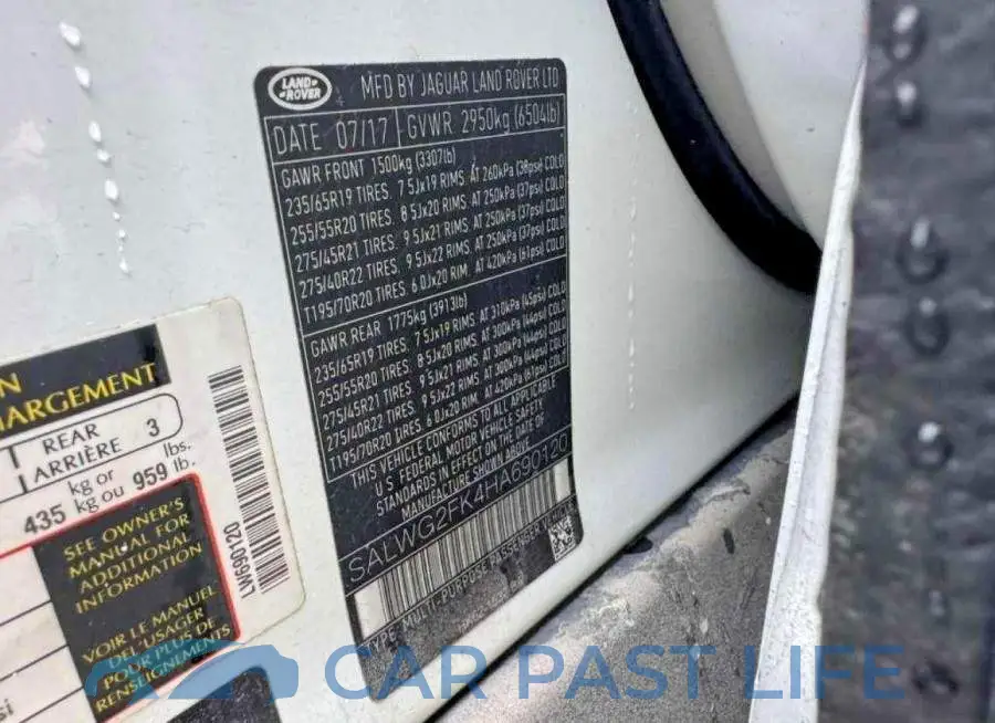 SALWG2FK4HA690120# 10