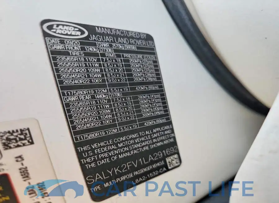 SALYK2FV1LA291692# 13
