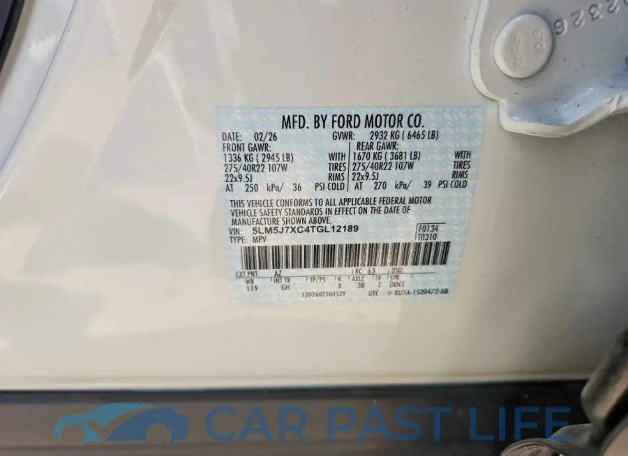 5LM5J7XC4TGL12189# 12