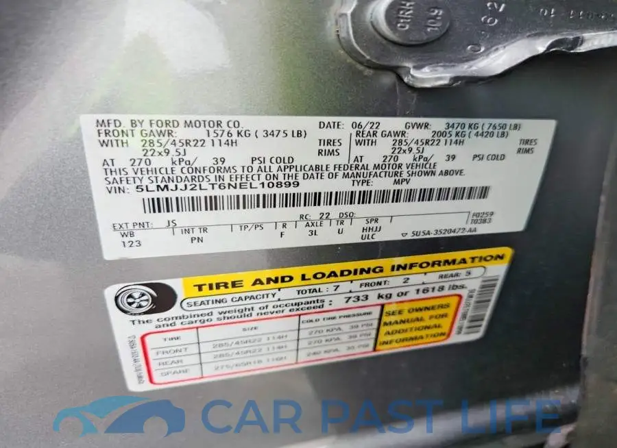 5LMJJ2LT6NEL10899# 13