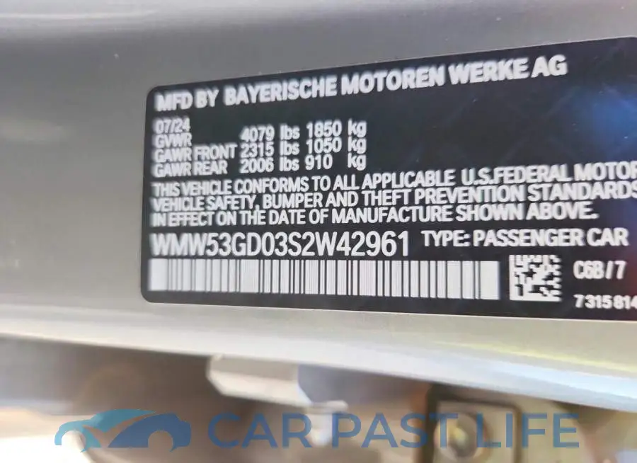 WMW53GD03S2W42961# 12