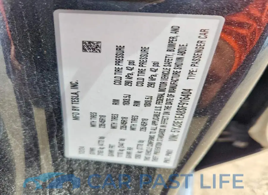5YJ3E1EA8SF916404# 13