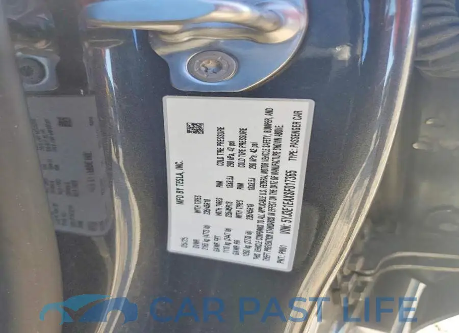 5YJ3E1EAXSF017365# 12