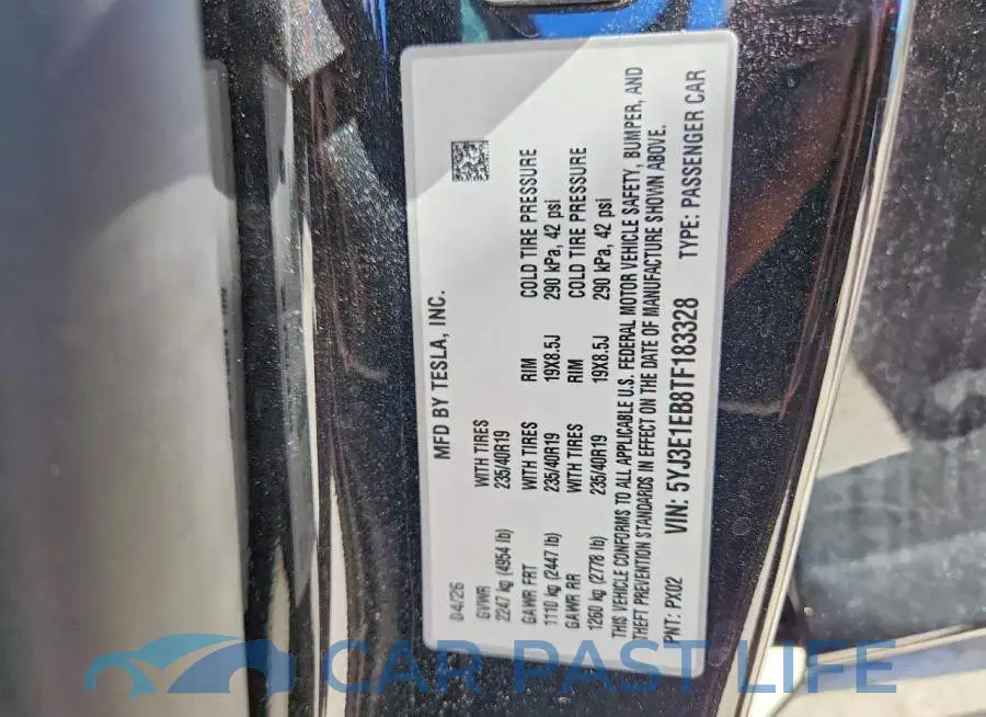 5YJ3E1EB8TF183328# 13