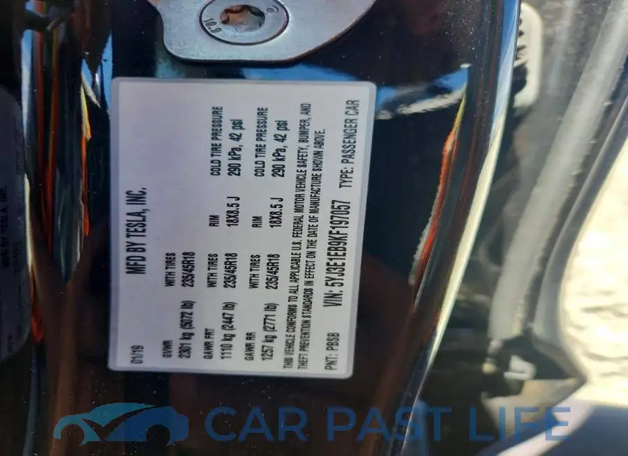 5YJ3E1EB9KF197057# 13