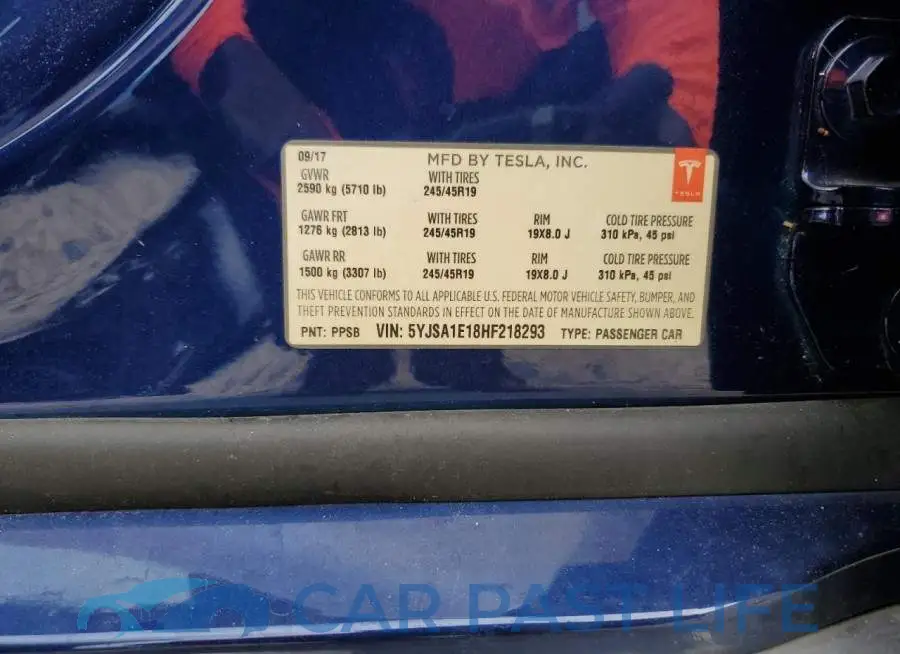 5YJSA1E18HF218293# 12