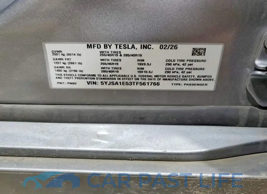 5YJSA1E53TF561766# 12