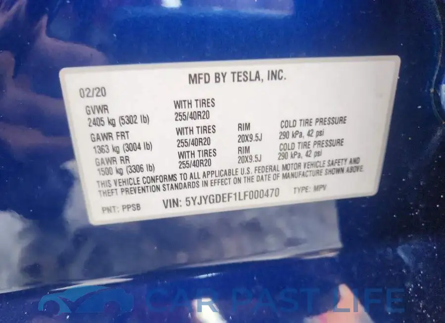 5YJYGDEF1LF000470# 14