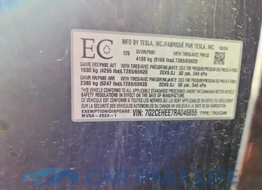 7G2CEHEE7RA046855# 12