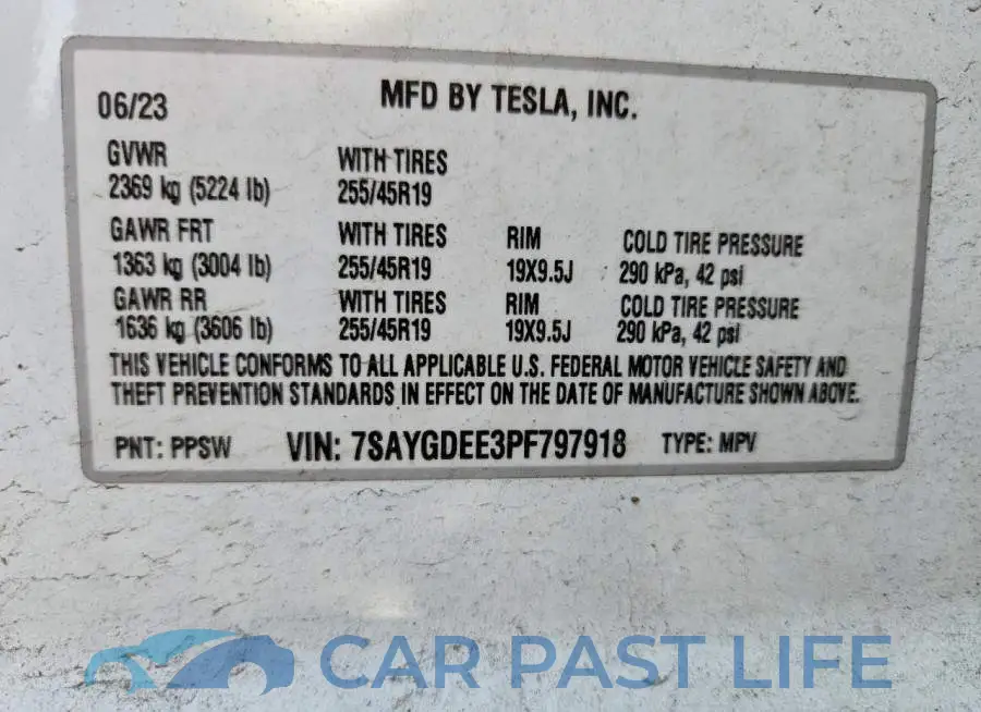 7SAYGDEE3PF797918# 12