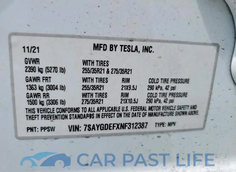 7SAYGDEFXNF312387# 12