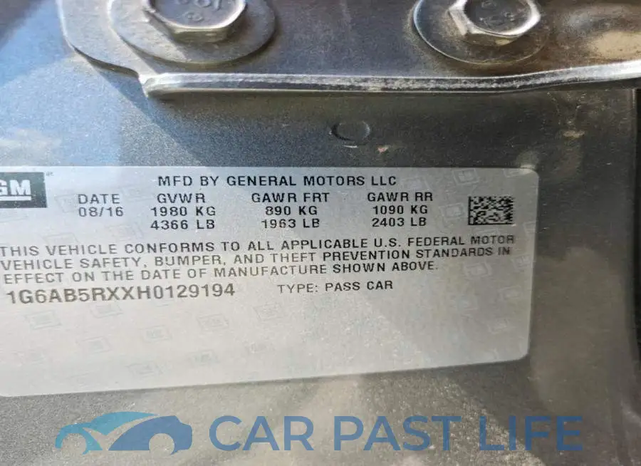 1G6AB5RXXH0129194# 12