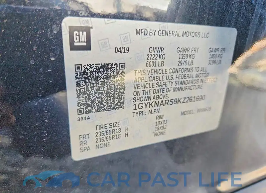 1GYKNARS9KZ261690# 14