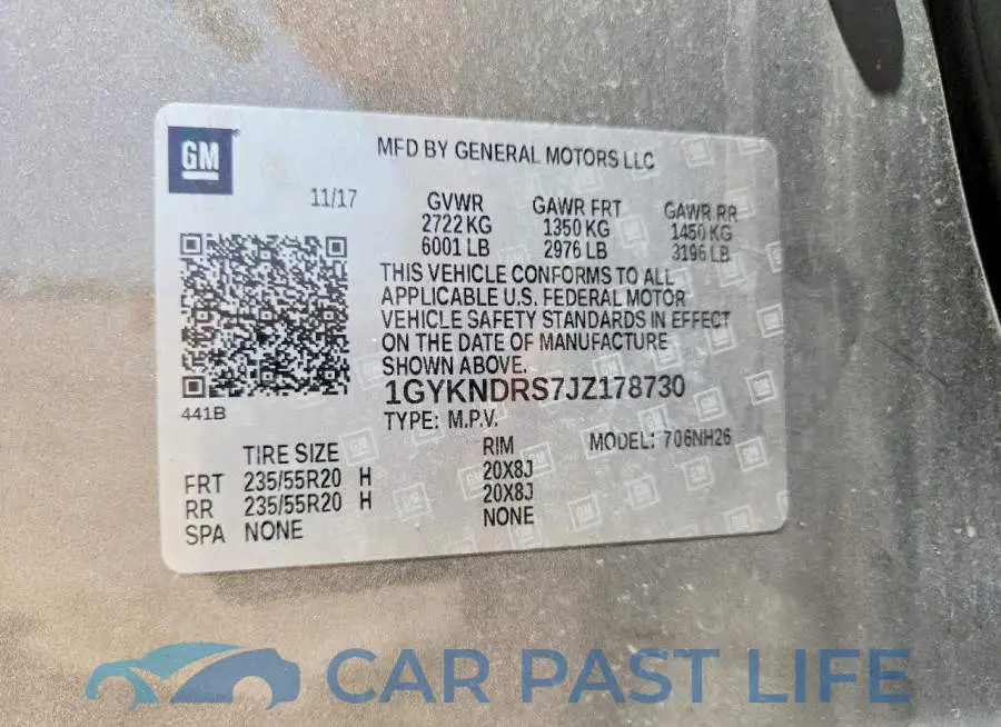 1GYKNDRS7JZ178730# 13