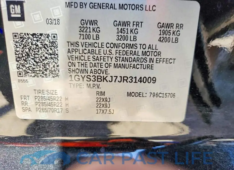 1GYS3BKJ7JR314009# 12