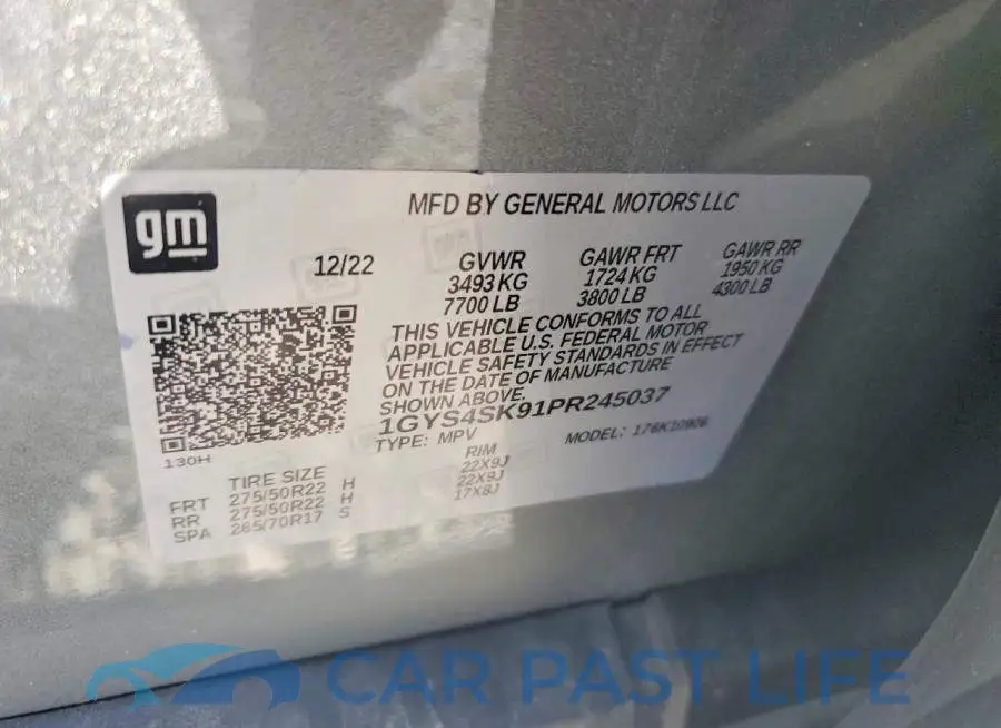 1GYS4SK91PR245037# 12