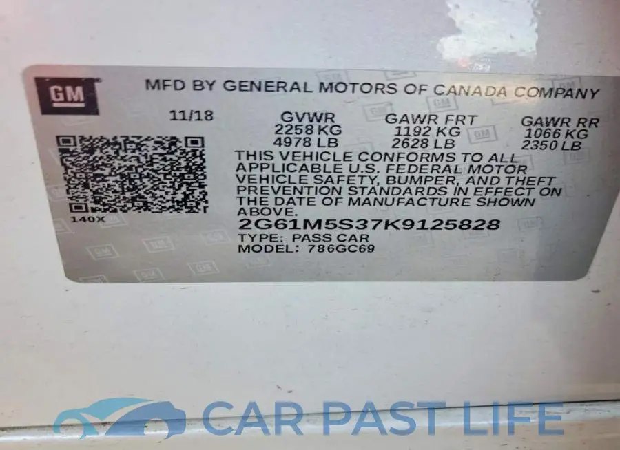 2G61M5S37K9125828# 12