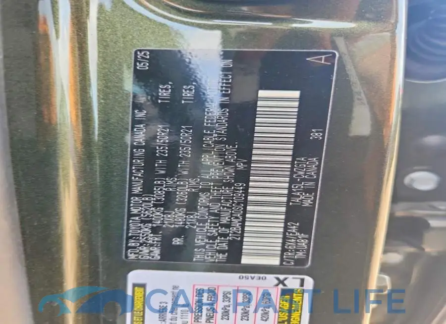 2T2BAMCA0SC109449# 14