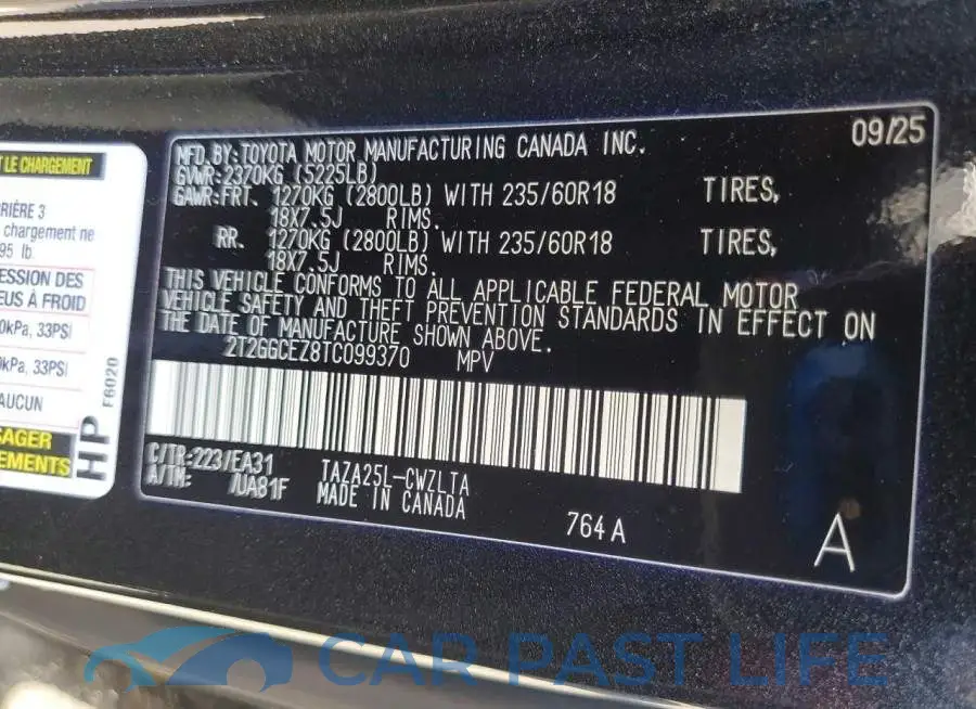 2T2GGCEZ8TC099370# 14
