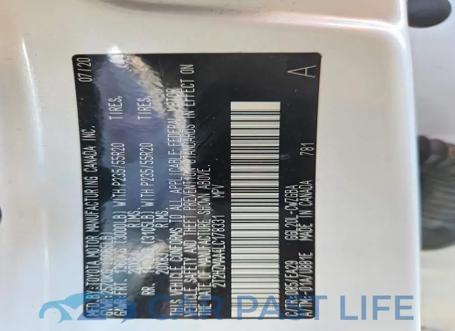 2T2HZMAA4LC178331# 12