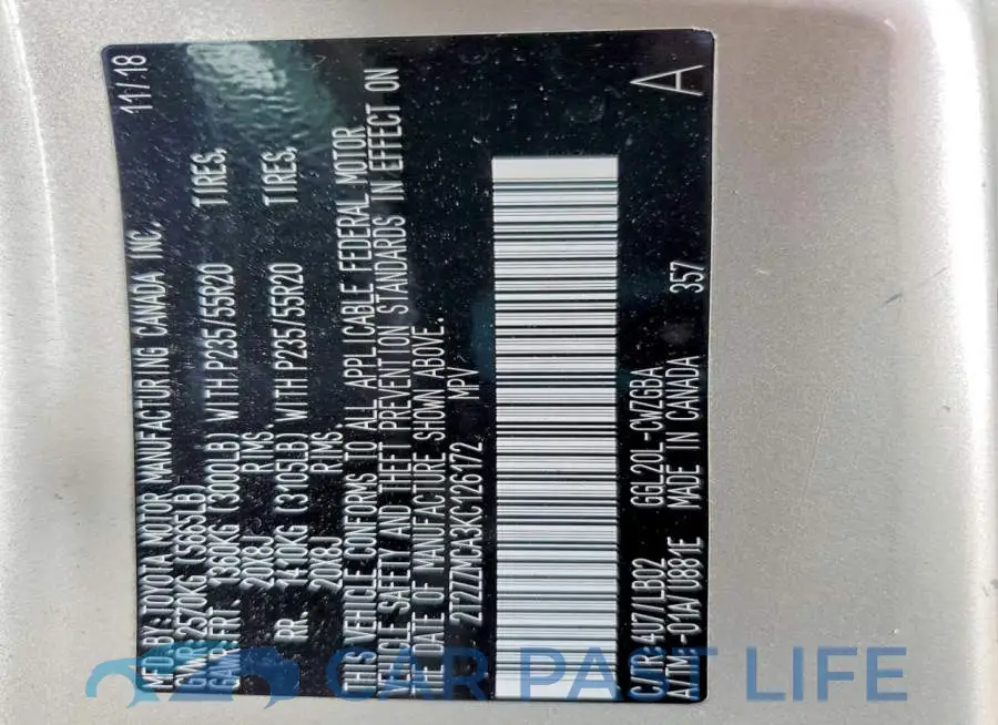2T2ZZMCA3KC126172# 13