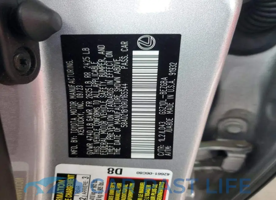 58ADZ1B10RU165544# 12