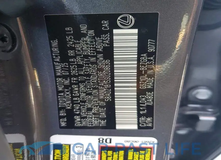 58ADZ1B15SU208636# 12