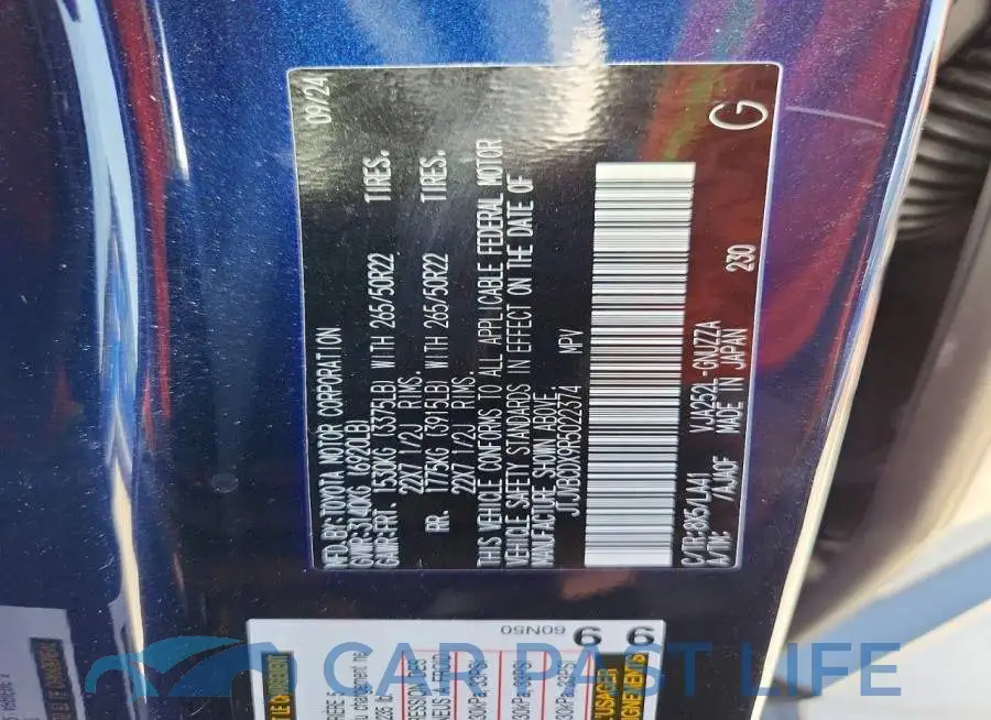 JTJVBCDX9R5022374# 12