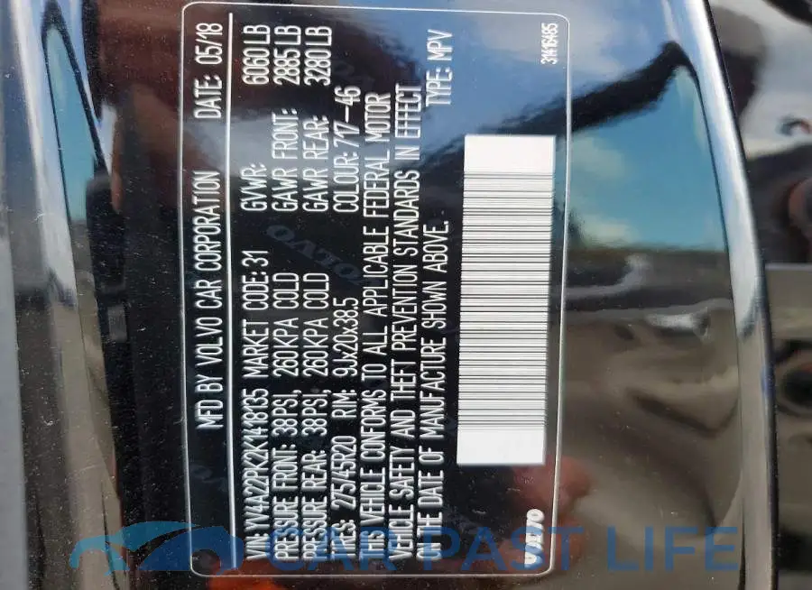 YV4A22PK2K1418135# 13