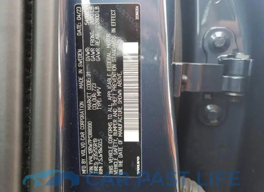 YV4L12RW7P1388990# 13