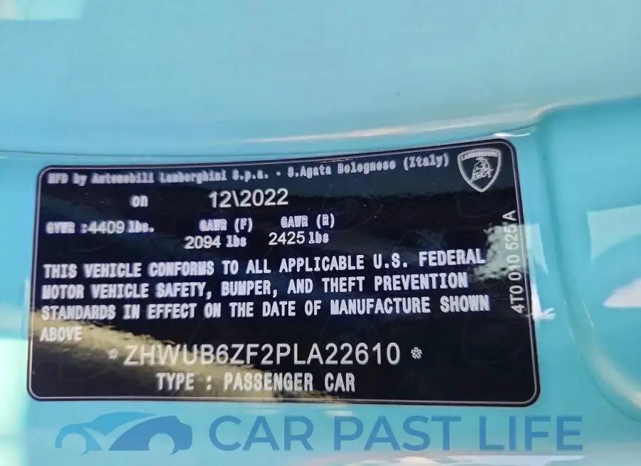 ZHWUB6ZF2PLA22610# 12