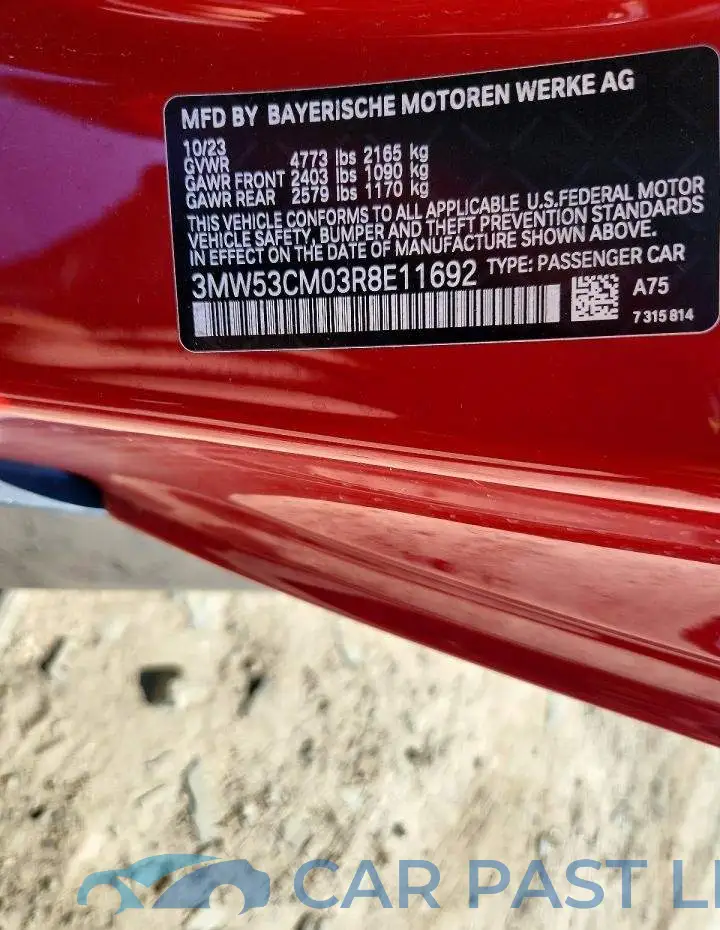 3MW53CM03R8E11692# 12