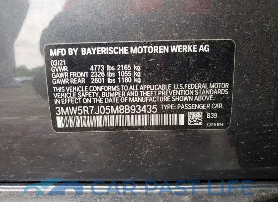 3MW5R7J05M8B93435# 12