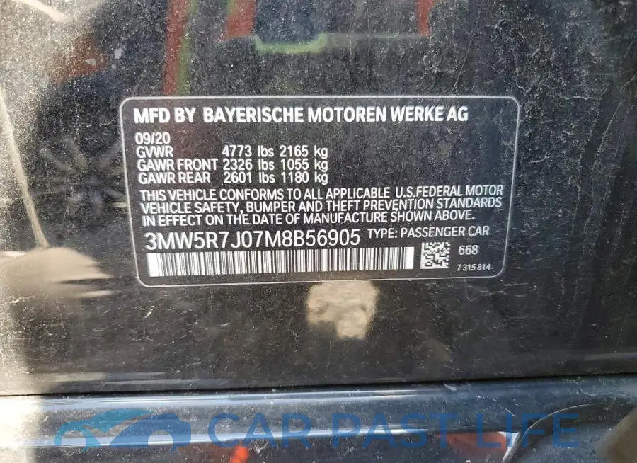3MW5R7J07M8B56905# 12