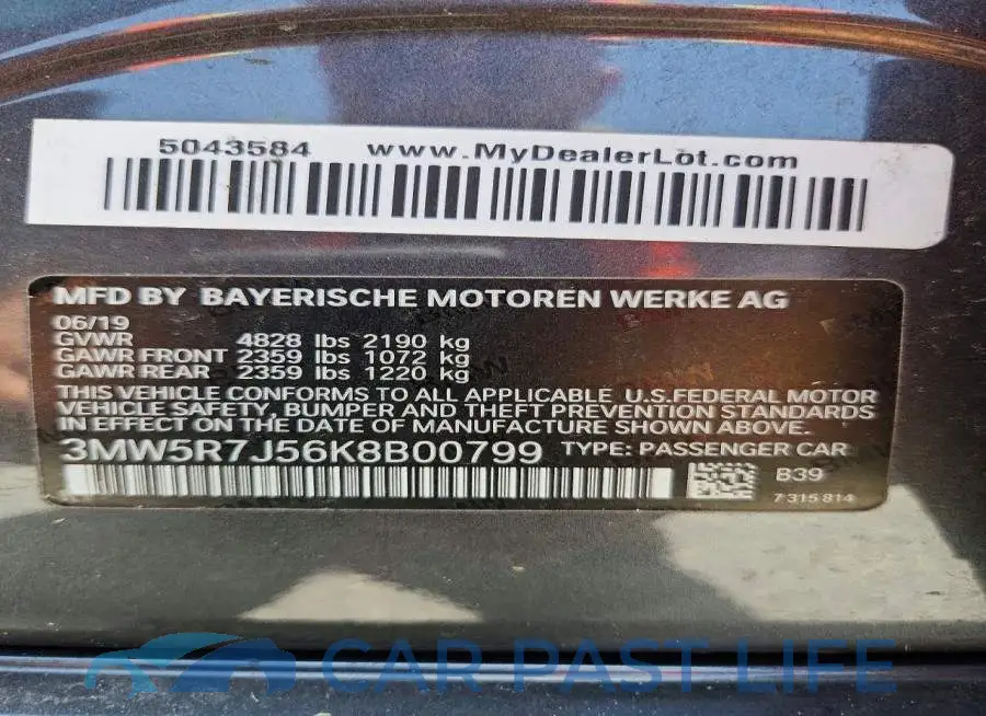 3MW5R7J56K8B00799# 13
