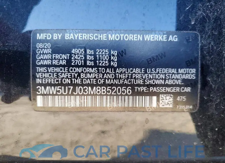 3MW5U7J03M8B52056# 12
