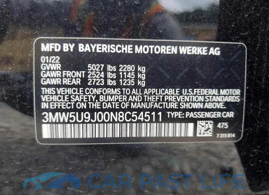 3MW5U9J00N8C54511# 12