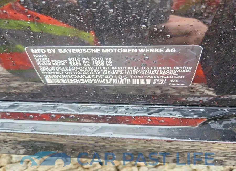 3MW89CW04S8F48185# 12